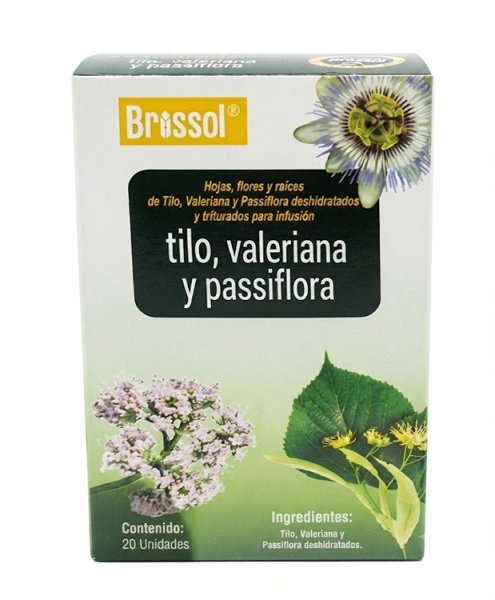 Tilo, valeriana y pasiflora Brissol 20 unidades